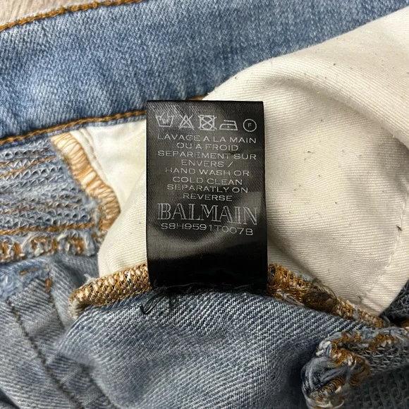 Balmain Biker Jeans Blue - Picture 5 of 6